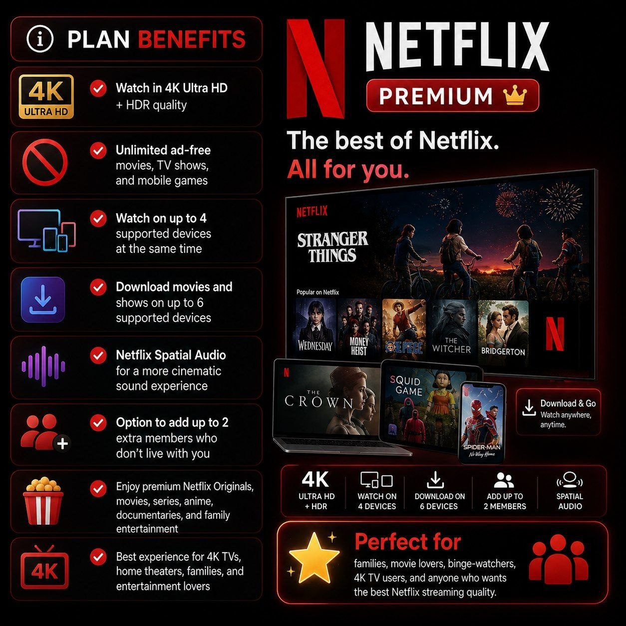 Netflix 4k - 1 လ